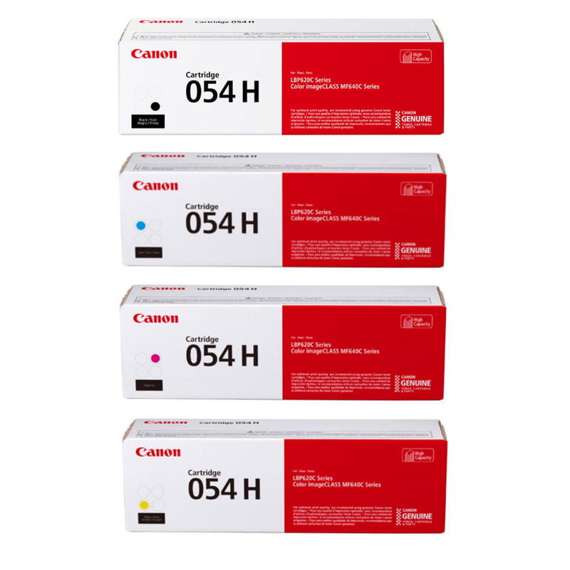 Canon 054H Black; Cyan; Magenta; Yellow High Yield Toner Cartridges Combo, Pack Of 4, 3028C001, 3027C001, 3026C001, 3025C001 MPN:CRG054HCMYK-OD