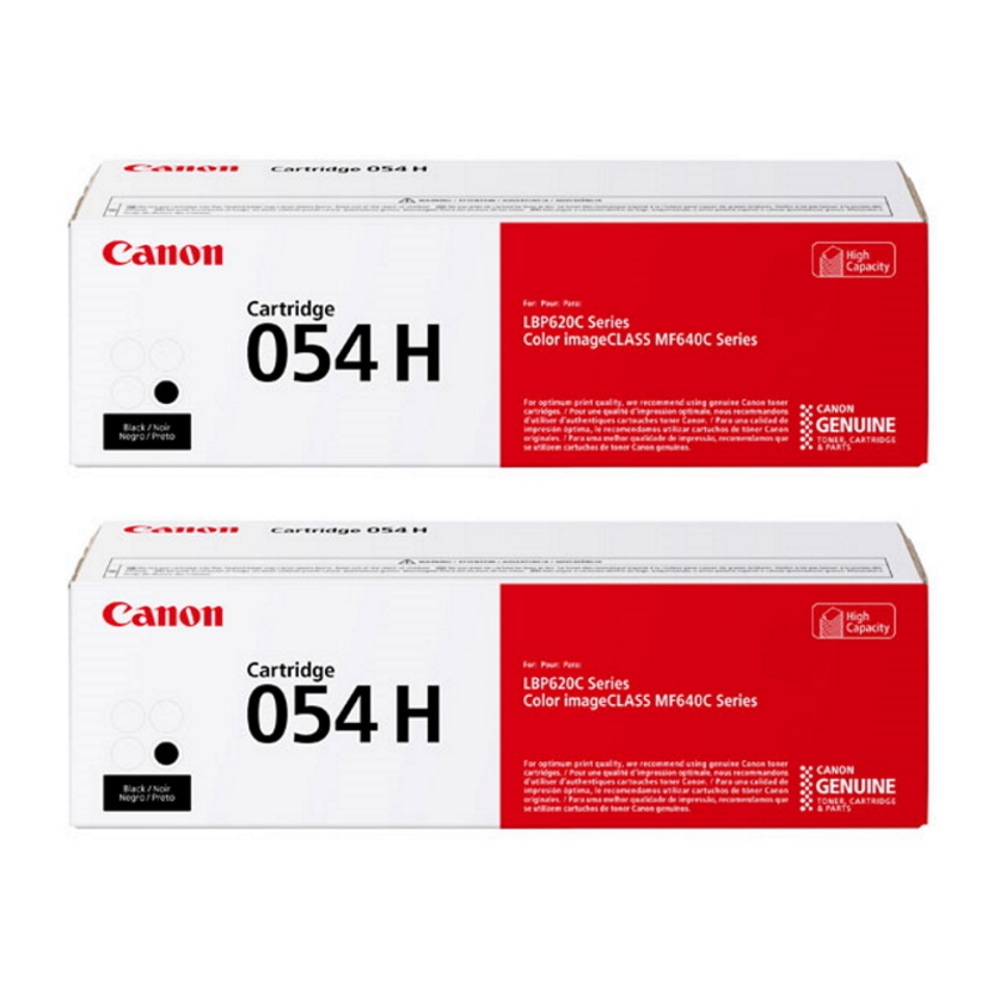 Canon 054H Black High Yield Toner Cartridges, Pack Of 2, 3028C001 MPN:CRG054HK2PK-OD