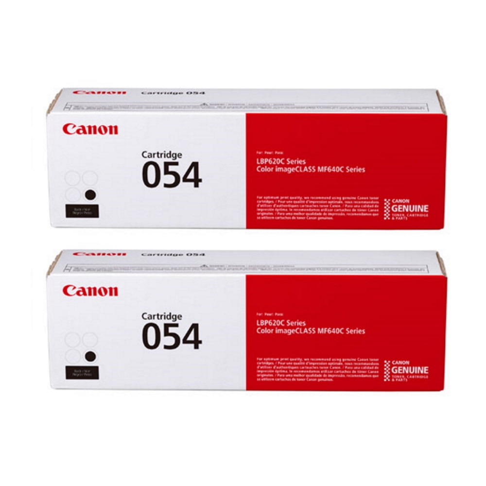 Canon 054 Black Toner Cartridges, Pack Of 2, 3024C001 MPN:CRG054K2PK-OD