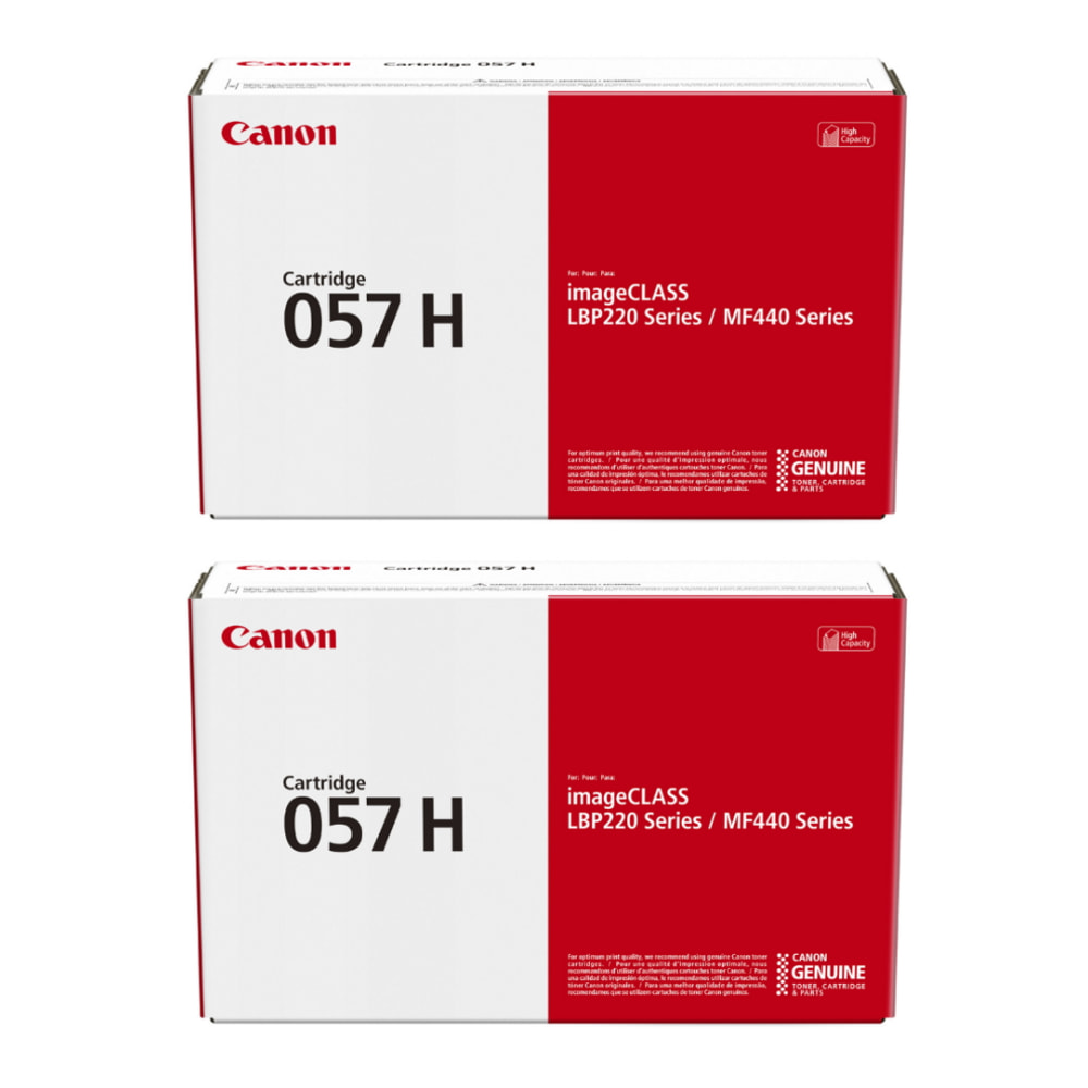 Canon 57 Black High Yield Toner Cartridges, Pack Of 2, 3010C001 MPN:CRG057HK2PK-OD