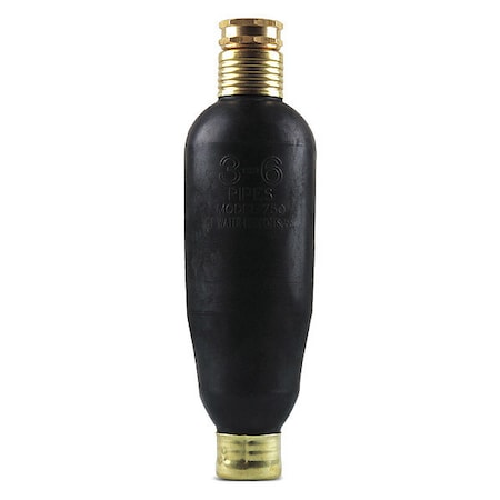 Drain Opener, 3 in to 6 in D, Rubber, Clear Drain up to 1000 ft, Black MPN:750