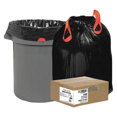 30 gal 30.5 in x 33 in, Extra Heavy-Duty, 1.2 mil, Black MPN:WEB1DT200