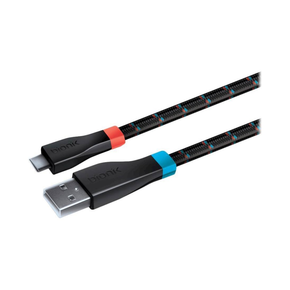 DreamGear LYNX Braided Charging Cable For Nintendo Switch, 6ft, Red/Blue MPN:DG-BNK-9004