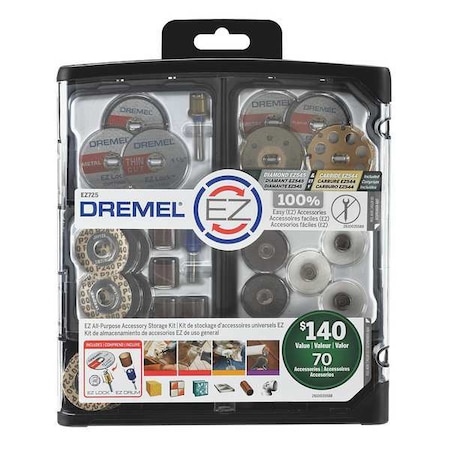 Accessory Kit, Cutting/Sanding, 70 Pieces MPN:EZ725