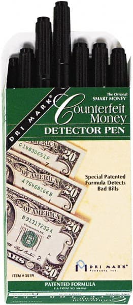 Counterfeit Detector Marker: Black, Chemically Sensitive, Felt Point MPN:DRI351R1