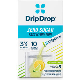 DripDrop® Electrolyte Hydration Powdered Drink Mix Lemon Lime 0.32 oz. 5/Box 12/Case 61758