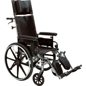 Drive Medical Viper Plus GT Full Reclining Wheelchair Detachable Full Arms 16