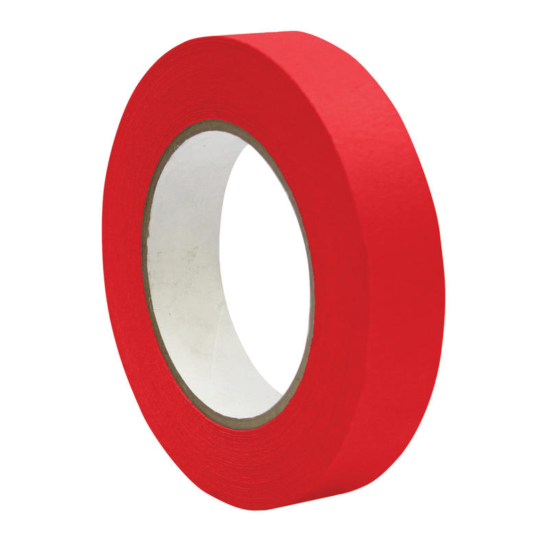 DSS Distributing Premium-Grade Masking Tape, 3in Core, 1in x 55 Yd., Red, Pack Of 6 MPN:DSS46162-6
