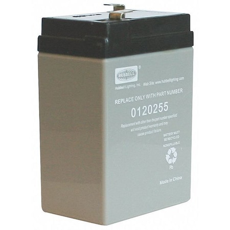 Battery, Sealed Lead Acid, 6V, 4.5A/HR. MPN:0120255