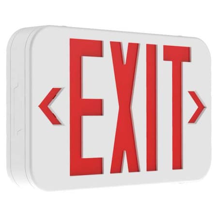 Exit Sign, LED, Battry, Self-Diagnostic, Red MPN:93091663