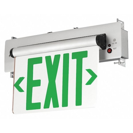 Edge-Lit Exit Sign, LED, BatteryBackUp, Grn, CELR2GNE MPN:CELR2GNE