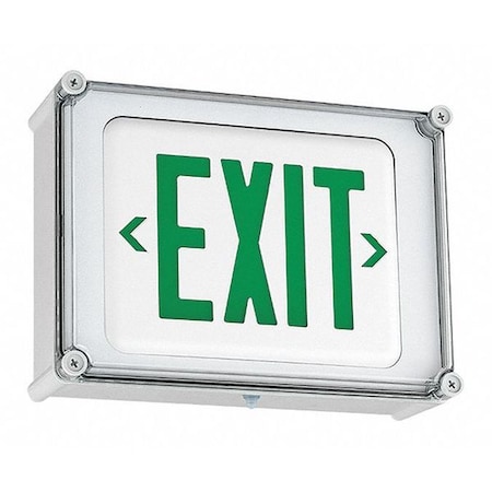 LED, NEMA 4X, Exit Sign, Battery, Green, EVE4XGWE MPN:EVE4XGWE