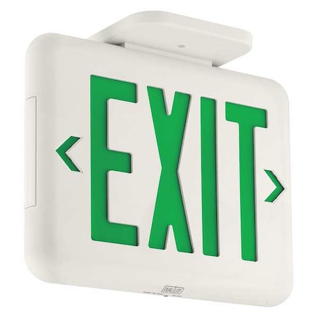 Exit Sign, White, 1 or 2 Face(s), LED, Universal Mount, Nickel-Metal Hydride MPN:EVEUGWE