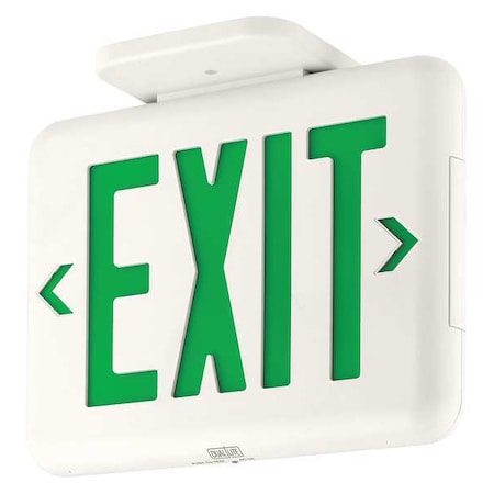 Exit Sign, White, 1 or 2 Face(s), LED, Universal Mount, Nickel-Metal Hydride MPN:EVEUGWEI
