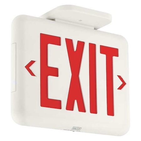 Exit Sign, White, 1 or 2 Face(s), LED, Universal Mount, Nickel-Metal Hydride MPN:EVEURWEI