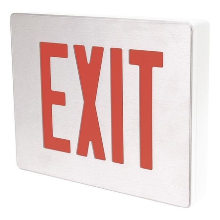 Exit Sign, R Ltrs, Wht Hsg, Brshedalumstcil MPN:SEDRWNE