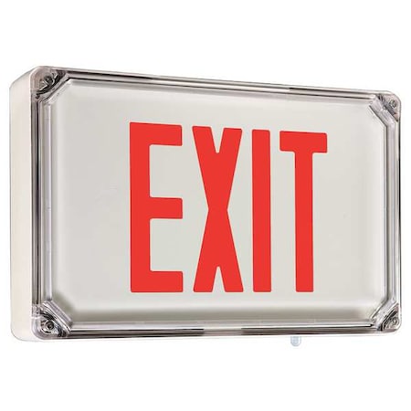 Exit Sign, White, 2 Face(s), LED, Universal Mount, Nickel Cadmium MPN:SEWLDRWE