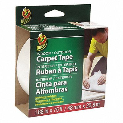Carpet Tape 1.88 x 75 ft 3 Core White MPN:442062
