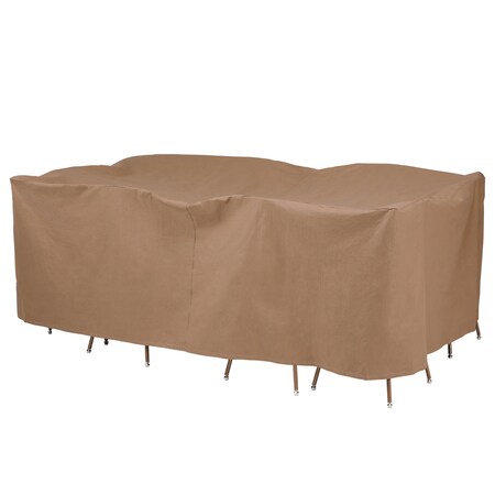 Essential Latte Patio Rectangle Table Set Cover, 96