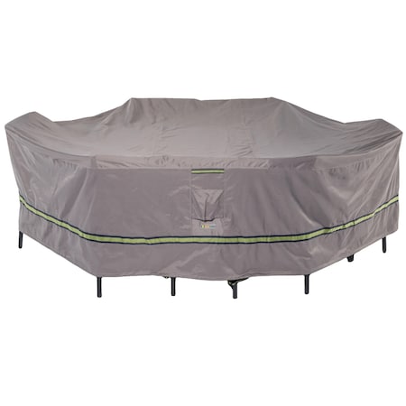 Soteria Grey RainProof Patio Rectangle Table Set Cover, 127