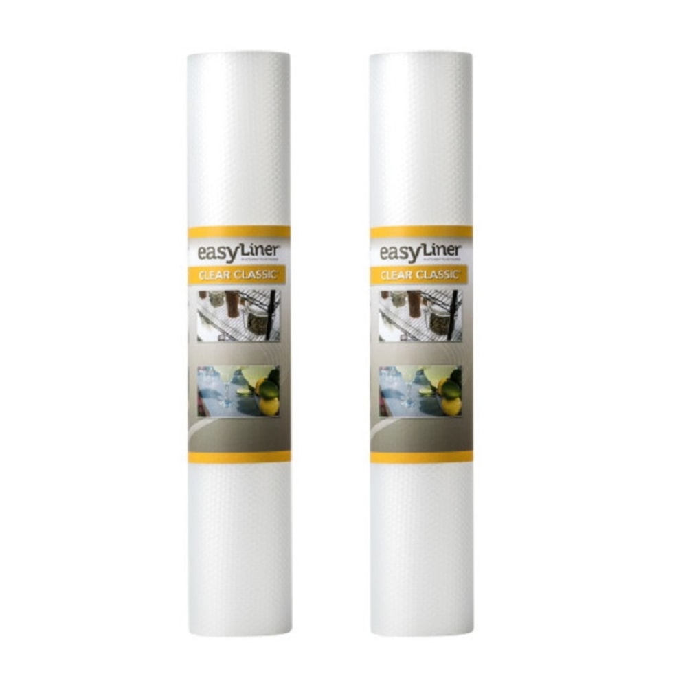 Duck 285778 Clear Classic EasyLiner Shelf And Drawer Liner, 20in x 24ft, Pack Of 2 Rolls MPN:285778X2-OD
