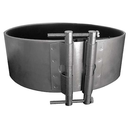 Round Duct Coupler, 8 in Duct Dia, Metal, 24 ga GA, 8 in W, 42