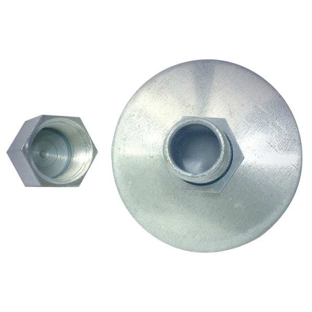 Round Duct Drain, Galvanized Steel, 12 GA, 3 1/2 in W, 1-3/4