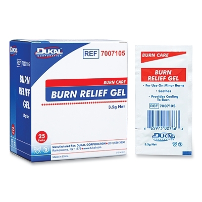 Burn Relief Gel 1/8OZ 25/Bx MPN:3066