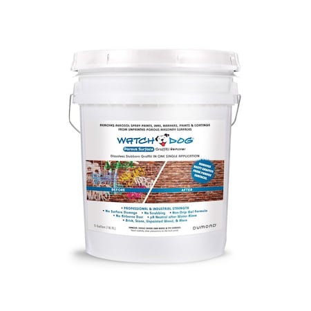 Watch Dog Wipe Out Porous Surface Graffiti Remover, 5 Gallon MPN:8405