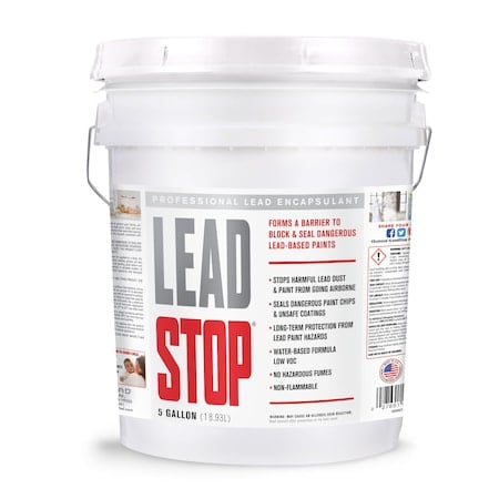 LEAD STOP Lead Encapsulating Compound, Water-Based, 5 Gal, Pail MPN:4000
