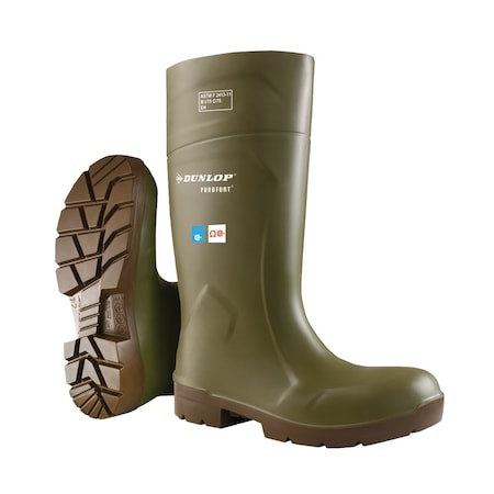 Unisex Tall Rubber Boots, Steel Toe, Green, Men's 14, Women's 16 MPN:5183155