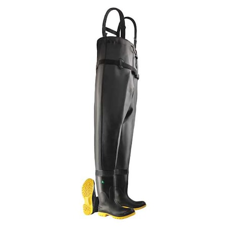 Chest Wader, PVC Upper, Polyblend Outsole, Steel Toe, 16 in Boot Height, Defined Heel Heel, Size 13 MPN:8686700