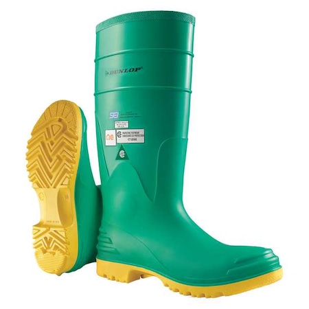 Men's Dunlop Rubber Boot, Steel Toe, 17