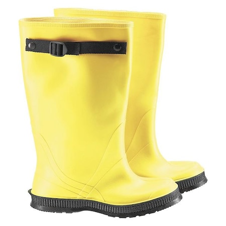 Overboots, Plain Toe, 17 in Height, Pull On Closure, Cleated Sole, Yellow, 15 MPN:8805000