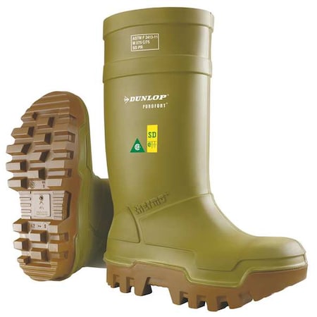 Men's Dunlop Rubber Boot, Steel Toe, 16