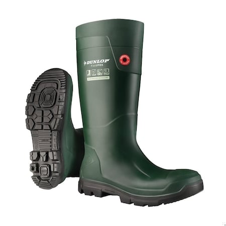 Rubber Boot, 8D, Knee, Black; Green, PR MPN:FG60E33.41