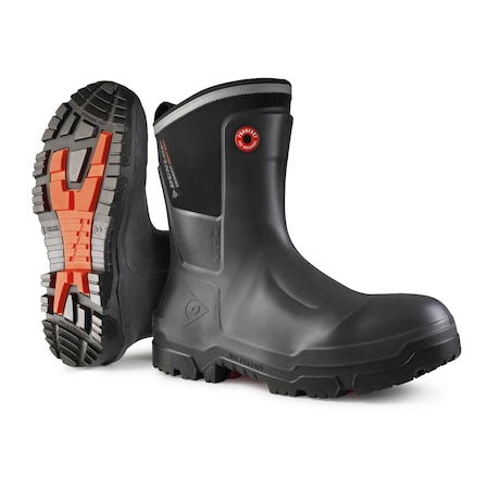 Rubber Boot, 9D, Mid-Calf, Black, PR MPN:LG8HU42.09