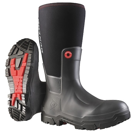 Men's Pioneer Rubber Boot, Plain Toe, Black, 5 MPN:OD60A93