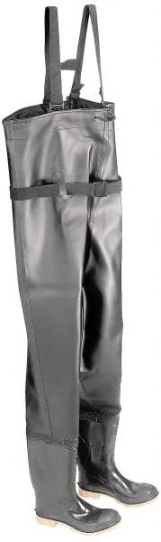 Hip & Chest Wader:  High-Leg Boot,  Black,  PVC,  Size 8 MPN:86067.8