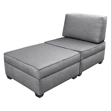 Duobed Storage Chaise Sleeper, Grey Performance Fabric MPN:IMFCL-AQ