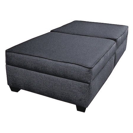 Storage Twin Bed/Bench, Blue Performance Fabric MPN:IMFTWB-DM