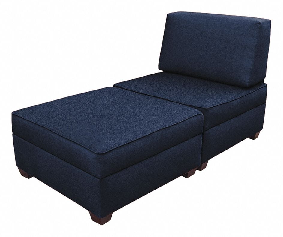 Chaise Lounge 60 Wx18 H Blue Upholstery MPN:IMFCL30-DM