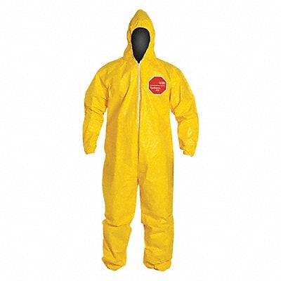 Hooded Coverall Elastic Yellow M PK12 MPN:QC127SYLMD0012NF
