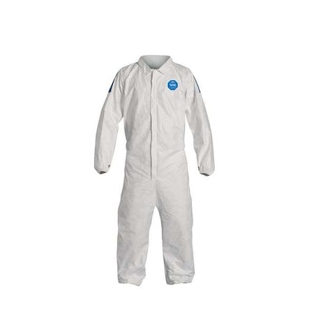 Tyvek 400 D Coveral Collar White/Blue Lg MPN:TD125SWBLG0025CM