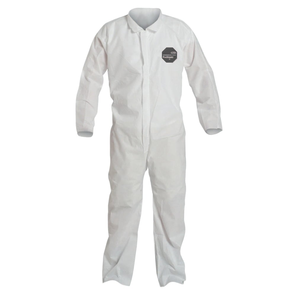 DuPont Proshield 10 Coveralls With Open Wrists And Ankles, XXL, White, Pack Of 25 MPN:PB120SWH2X002500
