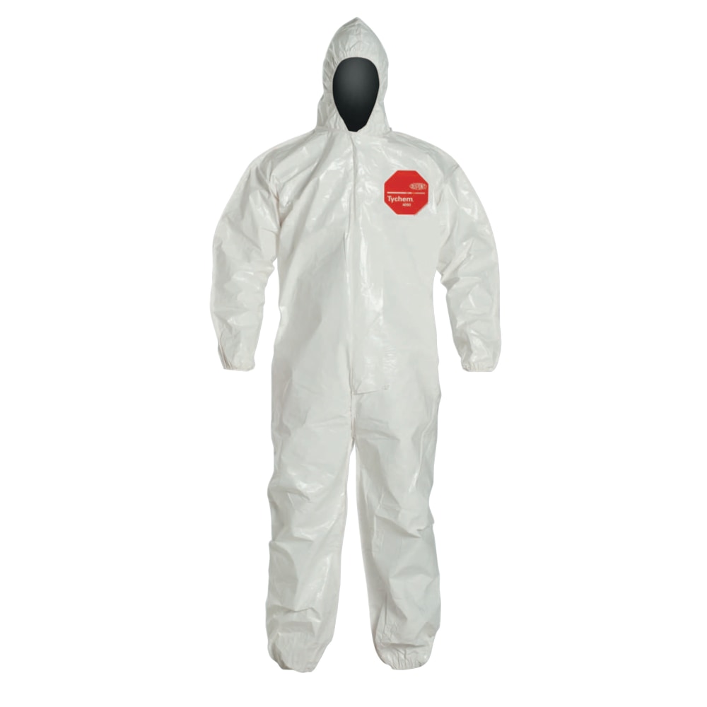 DuPont Tychem SL Coveralls With Hood, X-Large, White, Pack Of 12 MPN:SL127BWHLG001200
