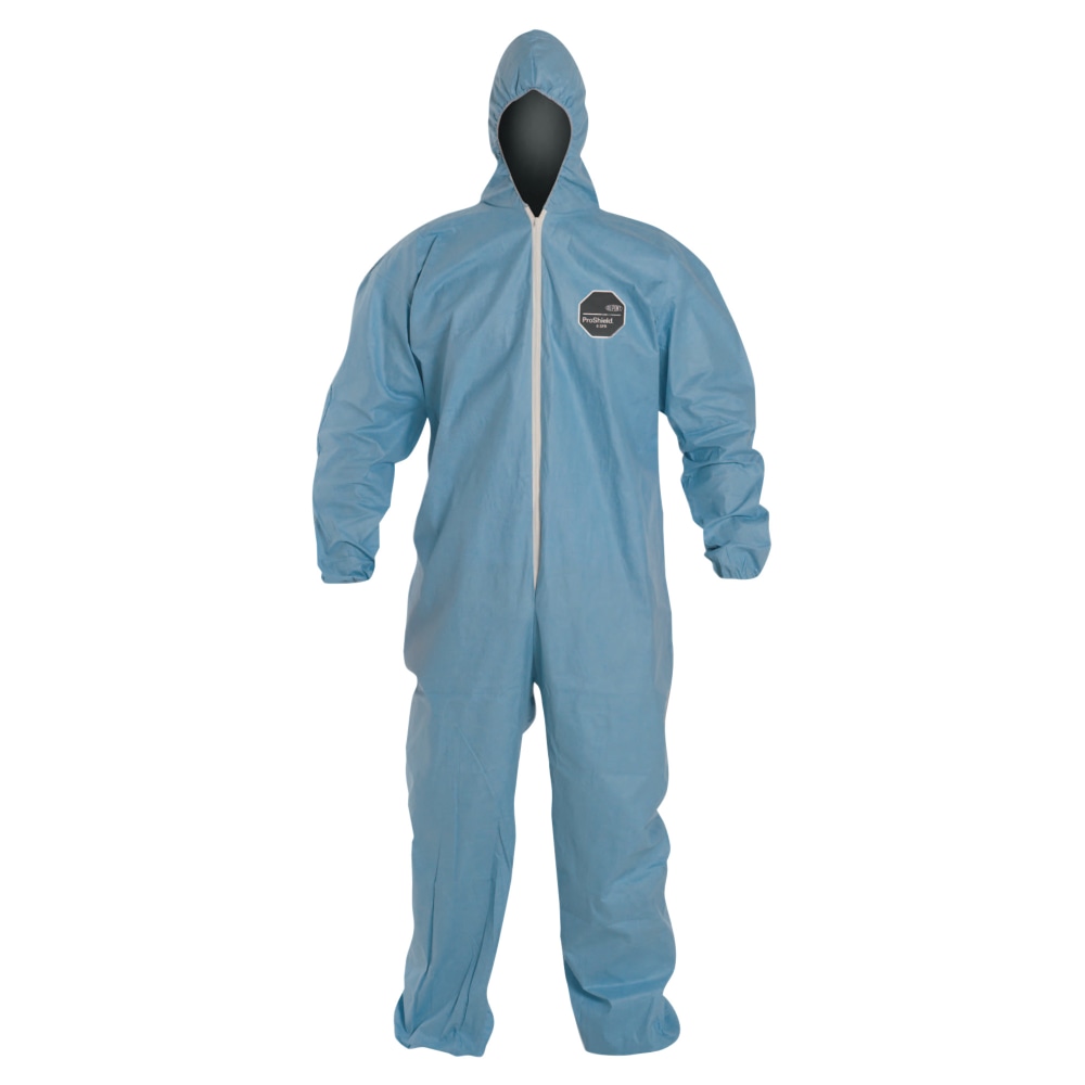 DuPont ProShield 6 SFR Coveralls With Attached Hood, 3XL, Blue, Pack Of 25 MPN:TM127SBU3X002500