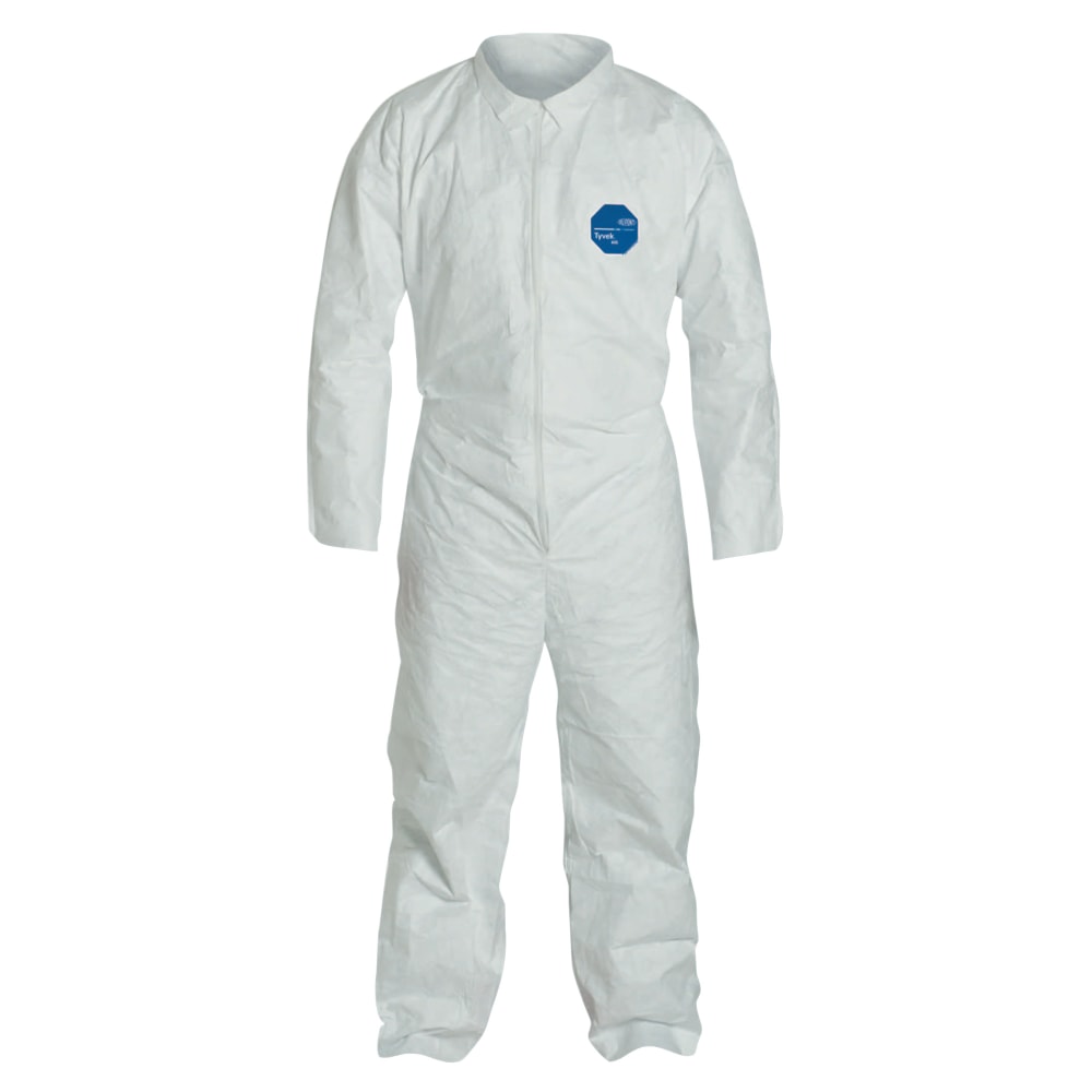 DuPont Tyvek 400 Coveralls, Medium, White, Pack Of 25 Coveralls MPN:TY120SWHMD002500