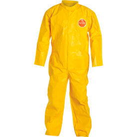 DuPont™ Tychem® 2000 Coverall Front Zipper Bound Seams Yellow 5X 12/Qty QC120BYL5X001200