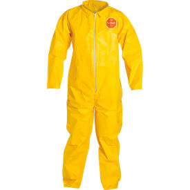 DuPont™ Tychem® 2000 Coverall Front Zipper Serged Seams Yellow MD 12/Qty QC120SYLMD001200